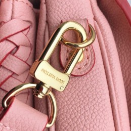 Replica Louis Vuitton Pale Pink Embossed Monogram Braided Handle Metis Pochette