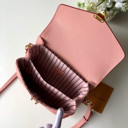 Replica Louis Vuitton Pale Pink Embossed Monogram Braided Handle Metis Pochette