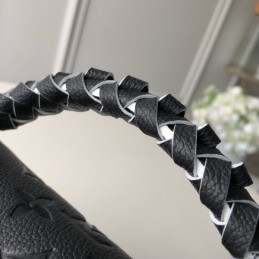 Replica Louis Vuitton Black Embossed Monogram Metis Pochette