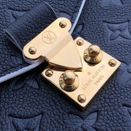 Replica Louis Vuitton Black Embossed Monogram Metis Pochette