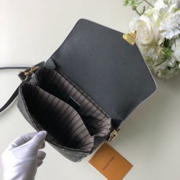 Replica Louis Vuitton Black Embossed Monogram Metis Pochette