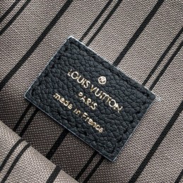 Replica Louis Vuitton Black Embossed Monogram Metis Pochette