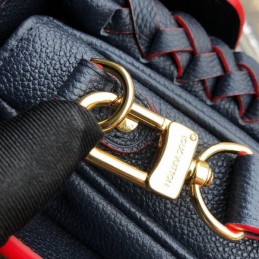 Replica Louis Vuitton Black Embossed Monogram Studded Strap Metis Pochette