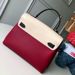 Replica Louis Vuitton Burgundy Ivory Lockme Ever MM