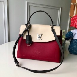 Replica Louis Vuitton Burgundy Ivory Lockme Ever MM