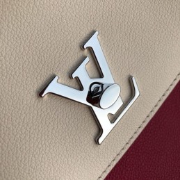 Replica Louis Vuitton Burgundy Ivory Lockme Ever MM