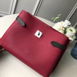 Replica Louis Vuitton Burgundy Ivory Lockme Ever MM