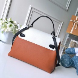 Replica Louis Vuitton Tan White Lockme Ever MM