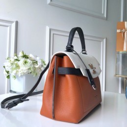Replica Louis Vuitton Tan White Lockme Ever MM