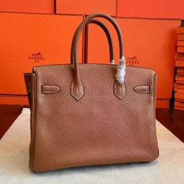 Replica Hermes Tan Birkin 30 Smooth Leather Palladium Hardware Bag