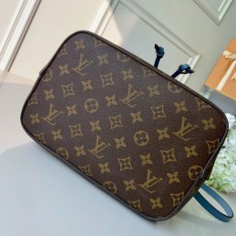 Replica Louis Vuitton Brown Monogram Blue Drawstring Neo Noe MM