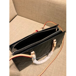 Replica Louis Vuitton Black Embossed Monogram Neo Triangle