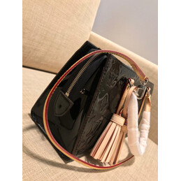 Replica Louis Vuitton Black Embossed Monogram Neo Triangle