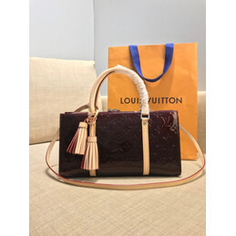 Replica Louis Vuitton Burgundy Embossed Monogram Neo Triangle
