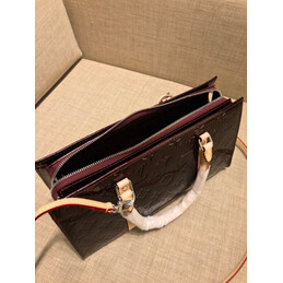 Replica Louis Vuitton Burgundy Embossed Monogram Neo Triangle