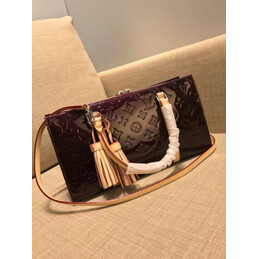 Replica Louis Vuitton Burgundy Embossed Monogram Neo Triangle