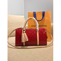 Replica Louis Vuitton Red Embossed Monogram Neo Triangle
