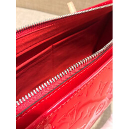 Replica Louis Vuitton Red Embossed Monogram Neo Triangle