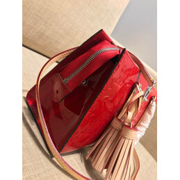 Replica Louis Vuitton Red Embossed Monogram Neo Triangle