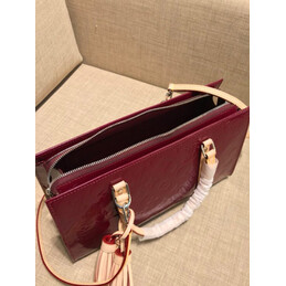 Replica Louis Vuitton Burgundy Patent Monogram Neo Triangle