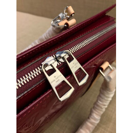 Replica Louis Vuitton Burgundy Patent Monogram Neo Triangle