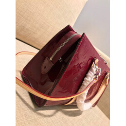 Replica Louis Vuitton Burgundy Patent Monogram Neo Triangle