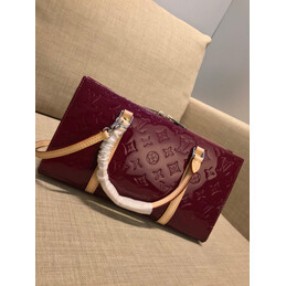 Replica Louis Vuitton Burgundy Patent Monogram Neo Triangle