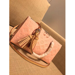 Replica Louis Vuitton Pale Pink Embossed Monogram Neo Triangle