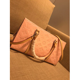 Replica Louis Vuitton Pale Pink Embossed Monogram Neo Triangle