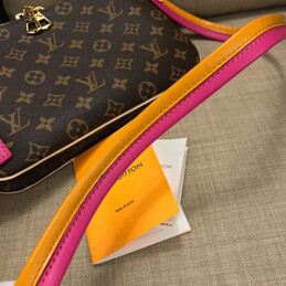 Replica Louis Vuitton Brown Monogram Multicolor Strap Lorette