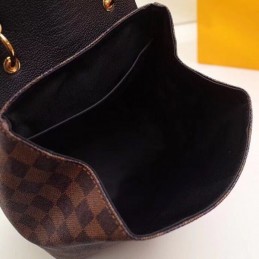 Replica Louis Vuitton Brown Damier Ebene Black Interior Clapton Backpack