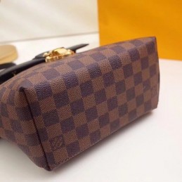 Replica Louis Vuitton Brown Damier Ebene Black Interior Clapton Backpack