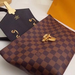 Replica Louis Vuitton Brown Damier Ebene Black Interior Clapton Backpack