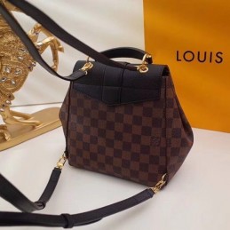 Replica Louis Vuitton Brown Damier Ebene Black Interior Clapton Backpack