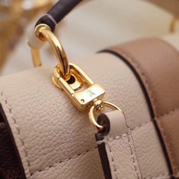 Replica Louis Vuitton Brown Damier Ebene Taupe Flap Clapton Backpack