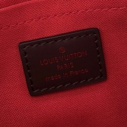 Replica Louis Vuitton Brown Damier Ebene Black Strap Favorite PM