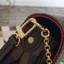 Replica Louis Vuitton Brown Damier Ebene Black Strap Favorite PM