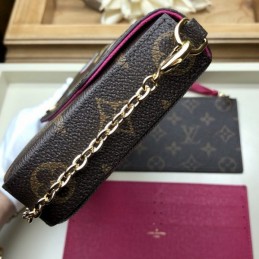 Replica Louis Vuitton Brown Monogram Love Patch Felicie Pochette