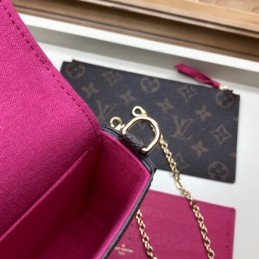 Replica Louis Vuitton Brown Monogram Love Patch Felicie Pochette