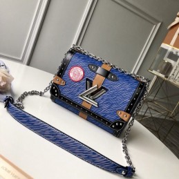 Replica Louis Vuitton Blue Graphic Twist MM Trunk