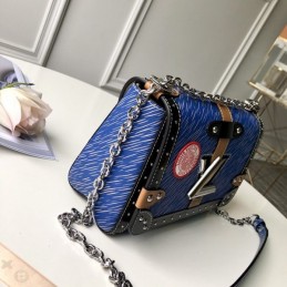 Replica Louis Vuitton Blue Graphic Twist MM Trunk