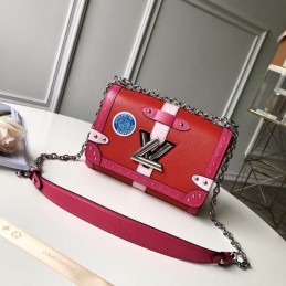 Replica Louis Vuitton Red Graphic Twist MM Trunk