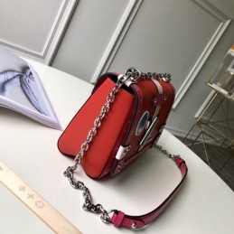 Replica Louis Vuitton Red Graphic Twist MM Trunk