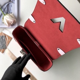 Replica Louis Vuitton Red Graphic Twist MM Trunk