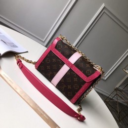 Replica Louis Vuitton Brown Monogram Pink Black Twist MM Trunk
