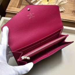 Replica Louis Vuitton Brown Monogram Heart Flower Patch Sarah Wallet
