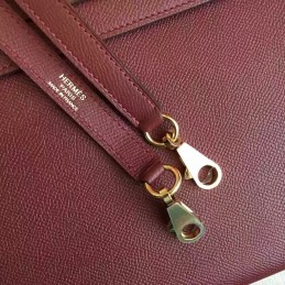 Replica Hermes Burgundy Kelly 32 Gold Hardware Bag