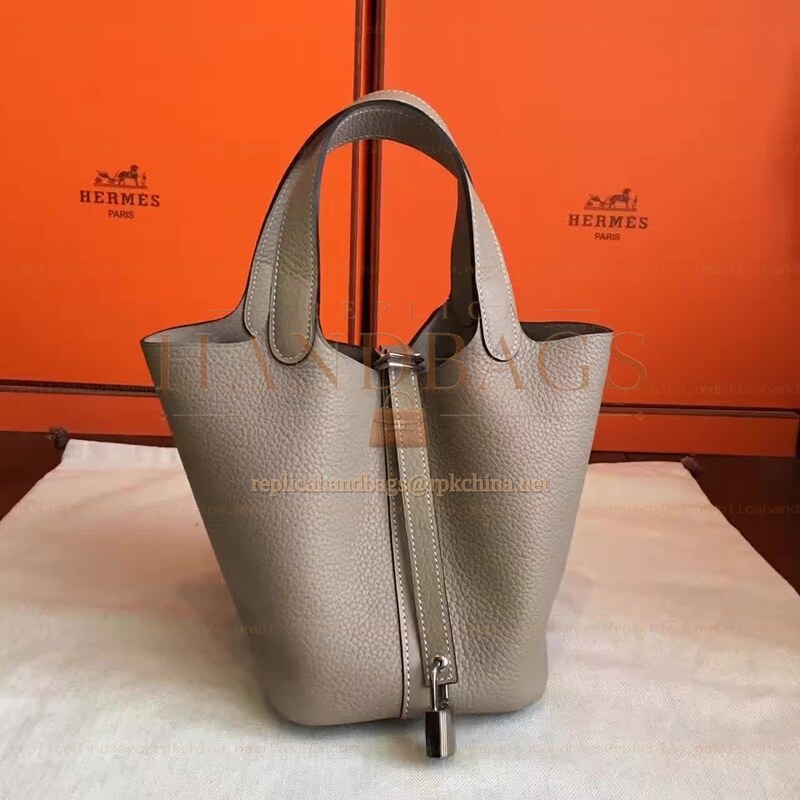 Replica Hermes Gray Picotin Lock 22 Bag