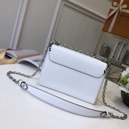 Replica Louis Vuitton White Floral Twist MM