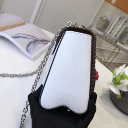Replica Louis Vuitton White Floral Twist MM